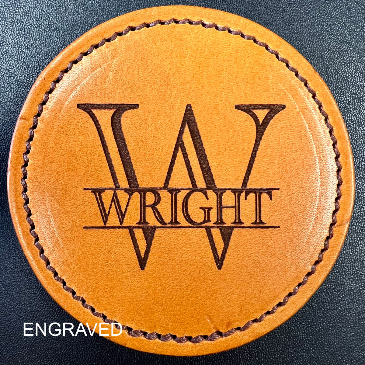 Personalized EBL Leather Coasters-III