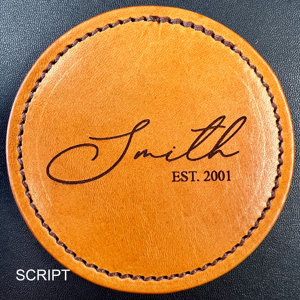 Personalized EBL Leather Coasters